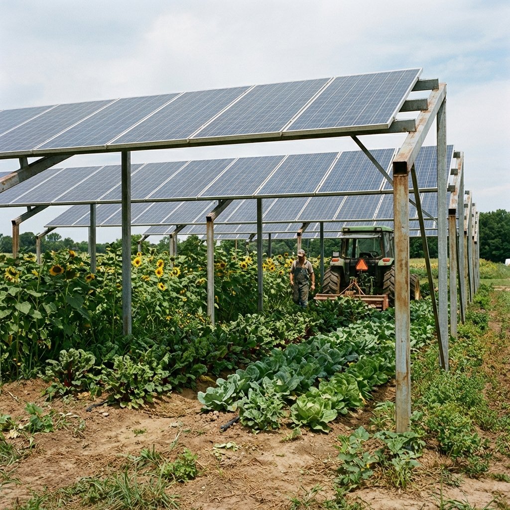 Tarım arazisinde güneş enerjisi uygulaması